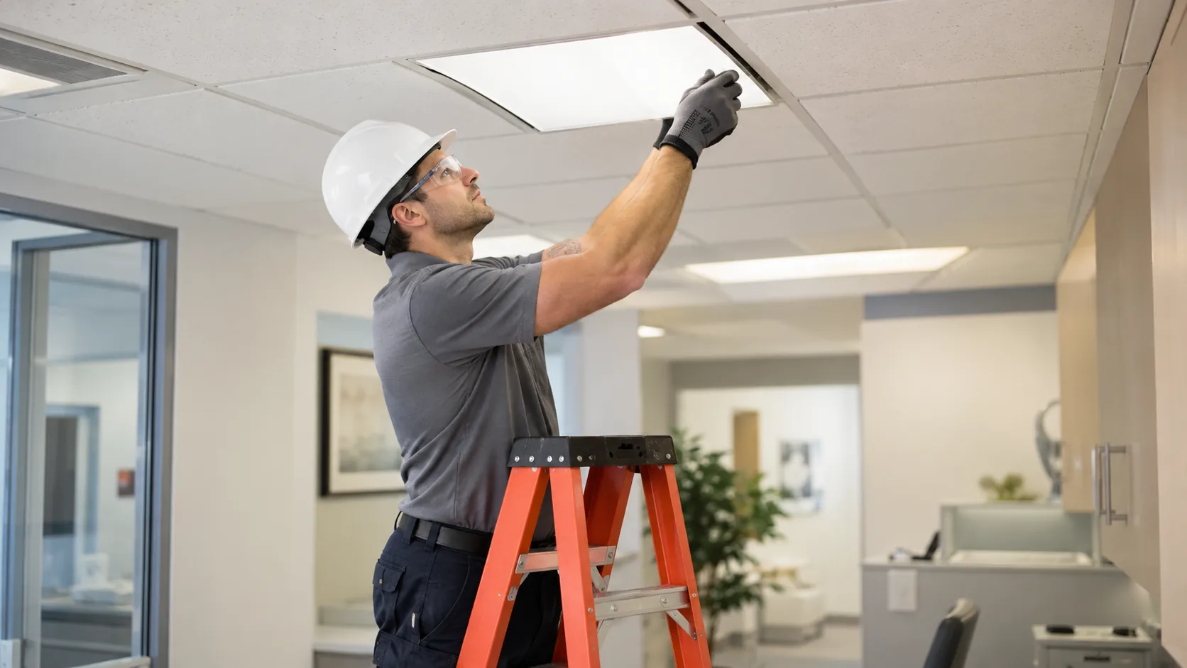 Maintenance technician at work